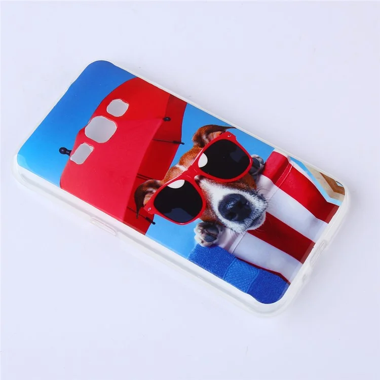 IMD Soft TPU Gel Phone Cover for Samsung Galaxy J1 (2016) J120 - Dog Holiday