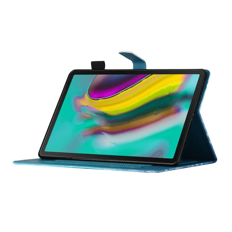 Modèle D'impression en Cuir Support de Carte de Support de Table de Table Pour Samsung Galaxy Tab A7 10.4 (2020) T505 / T507 - Branche de Fleurs