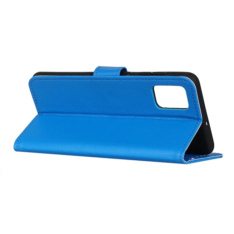 Para Samsung Galaxy S20 Edição de Fãs à Prova de Choque Anti-pó Anti-arranhão Litchi Carteira de Textura Tampa de Couro - Azul