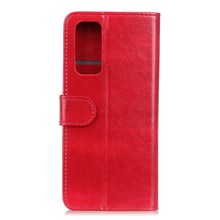 Crazy Horse Texture Portafoglio In Pelle Cellulari Shell Shell Smart Phone BAD Per Samsung Galaxy S20 FE / S20 Fan Edition / S20 FE 5G / S20 Fan Edition 5G / S20 Lite / S20 Lite - Rosso