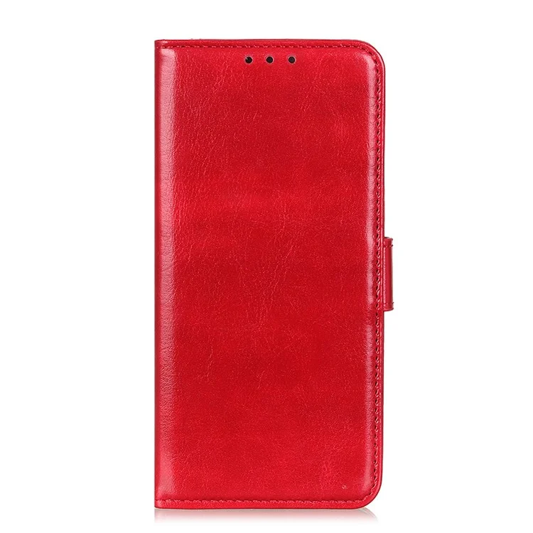 Crazy Horse Textur Leder Brieftasche Handy Shell Smartphone Case Tasche Für Samsung Galaxy S20 FE / S20 Fan Edition / S20 FE 5G / S20 Fan Edition 5g / S20 Lite / S20 Lite - Rot