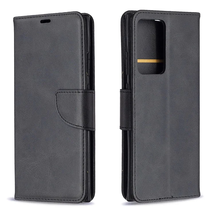 PU Leather Wallet Stand Phone Case for Samsung Galaxy Note20 Ultra 5G / Galaxy Note20 Ultra - Black