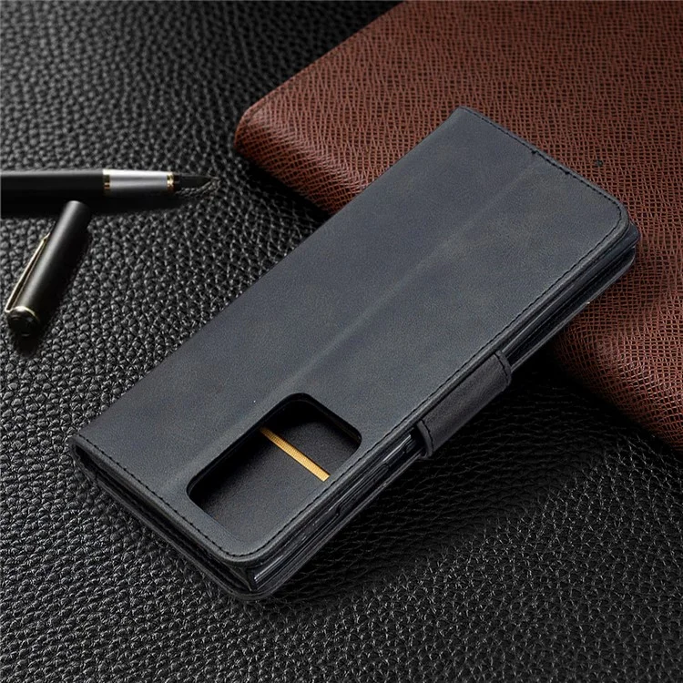 PU Leather Wallet Stand Phone Case for Samsung Galaxy Note20 Ultra 5G / Galaxy Note20 Ultra - Black