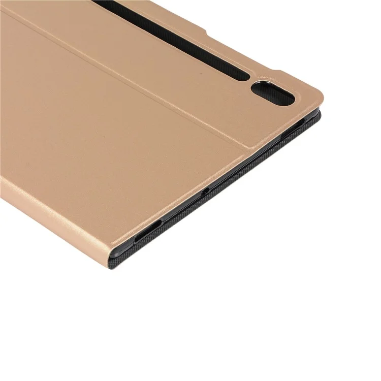 Leder-Cover-Stand-Schutzhülle Für Samsung Galaxy Tab S7 Plus - Gold