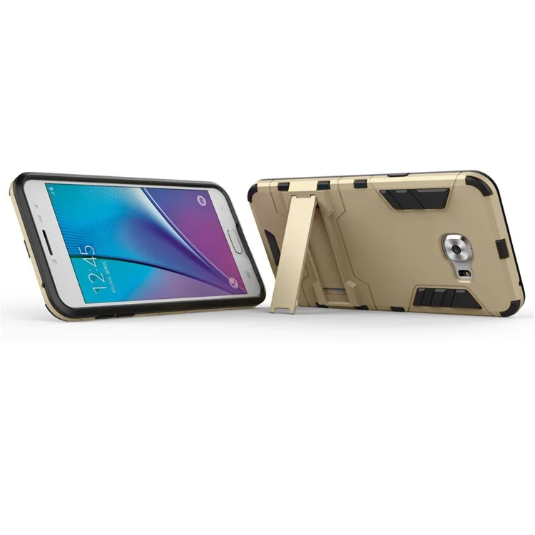 Solid PC + TPU Hybrid Cover with Kickstand for Samsung Galaxy C5 - Champagne