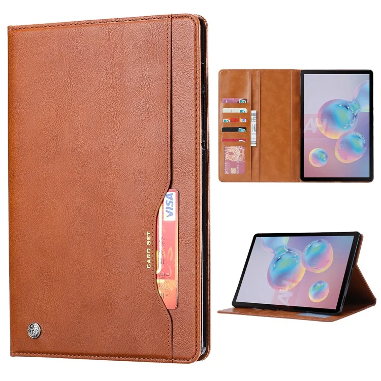 Auto-absorbed PU Leather Tablet Protective Cover for Samsung Galaxy Tab S7+ T970 / T976 / S8+ - Brown