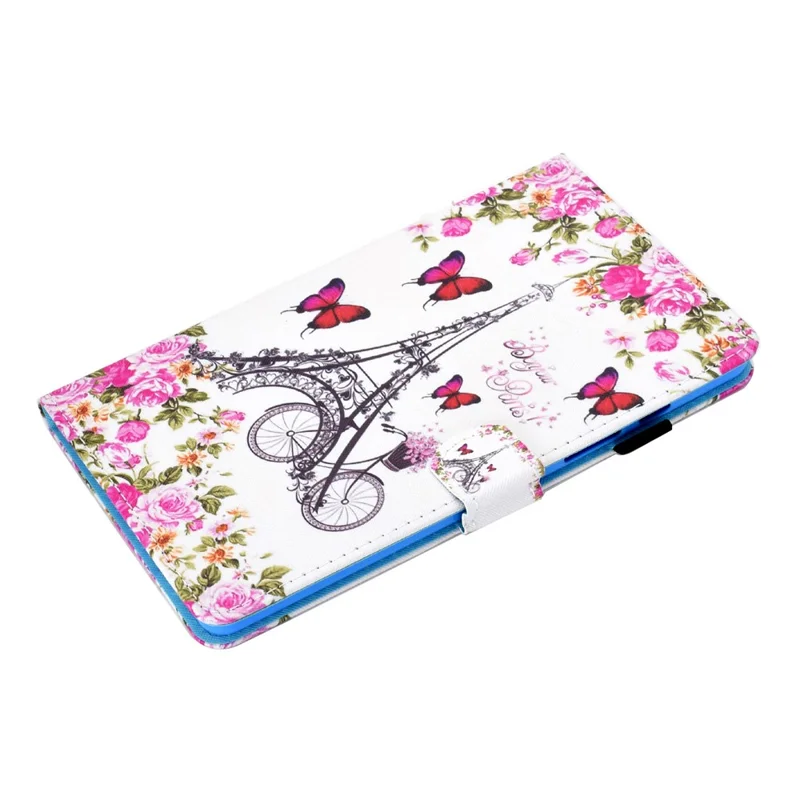 Printing Skin Leather with Card Holder Tablet Cover for Samsung Galaxy Tab A7 10.4 (2020) / (2022) T500 - Eiffel Tower