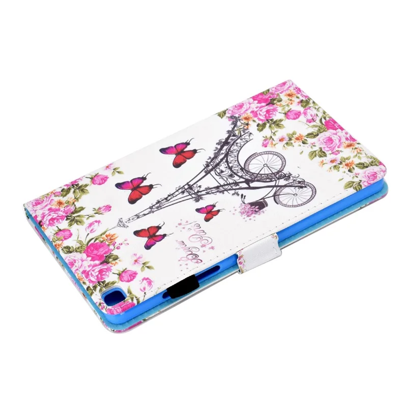 Printing Skin Leather with Card Holder Tablet Cover for Samsung Galaxy Tab A7 10.4 (2020) / (2022) T500 - Eiffel Tower