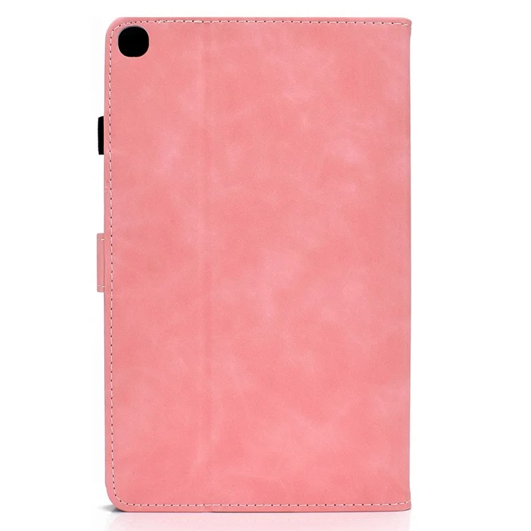 Solid Color Leather Tablet Protective Shell for Samsung Galaxy Tab A7 10.4 (2020) / (2022) T500 with Card Slot - Pink