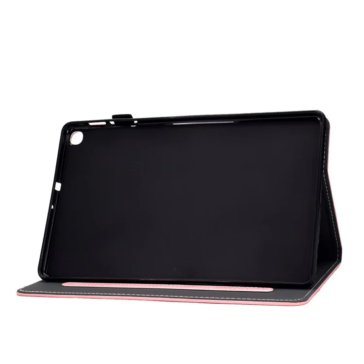 Funda protectora de cuero de color sólido para Samsung Galaxy Tab A7 10.4 (2020) / (2022) T500 con ranura para tarjeta - Rosa