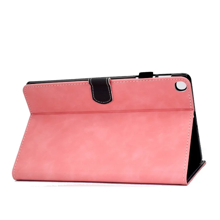 Funda protectora de cuero de color sólido para Samsung Galaxy Tab A7 10.4 (2020) / (2022) T500 con ranura para tarjeta - Rosa