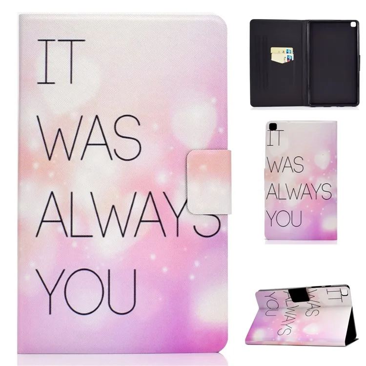 Funda de tableta de cuero con estampado de patrones para Samsung Galaxy Tab A7 10.4 (2020) / (2022) T500 - Siempre fuiste tú