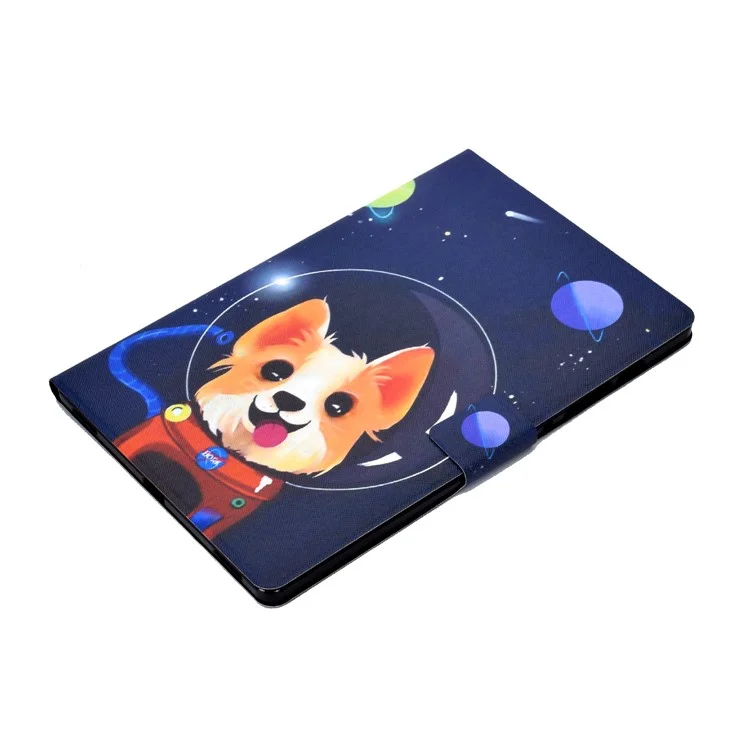 Pattern Printing Leather Stand Tablet Case for Samsung Galaxy Tab S7 T870 / S8 - Aerospace Dog