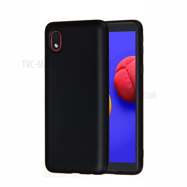 Custodia in silicone liquido per Samsung Galaxy A01 Core - Nero