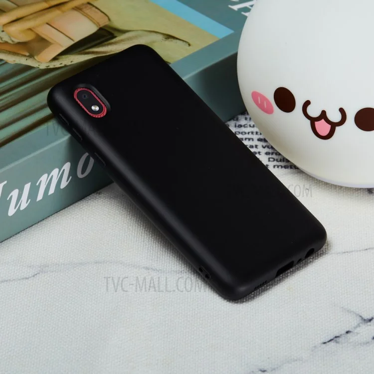 Custodia in silicone liquido per Samsung Galaxy A01 Core - Nero