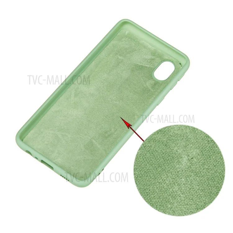 Capa De Telefone De Silicone Líquido Para Samsung Galaxy A01 Core - Verde