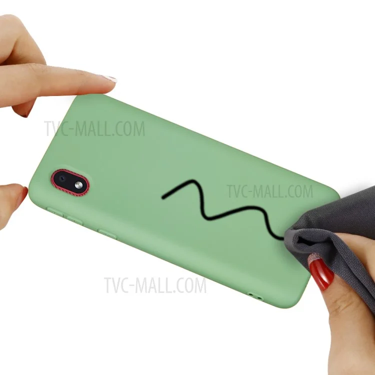 Capa De Telefone De Silicone Líquido Para Samsung Galaxy A01 Core - Verde