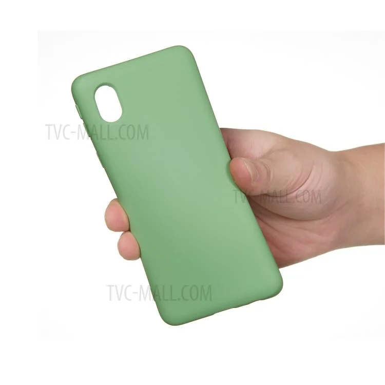 Capa De Telefone De Silicone Líquido Para Samsung Galaxy A01 Core - Verde