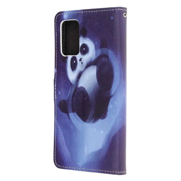 Newly Case Printing Cross Texture Stand Leather Cover for Samsung Galaxy S20 Lite/S20 Fan Edition - Panda