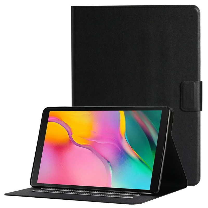 Solid Color Magnetic Leather Case for Samsung Galaxy Tab A7 10.4 (2020) / (2022) - Black