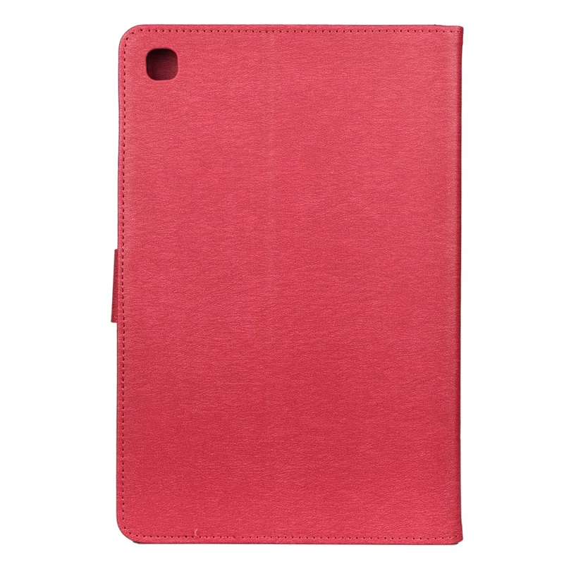 Imprint Butterfly Flower Wallet Stand Leather Cover for Samsung Galaxy Tab A7 10.4 (2020) / (2022) - Rose