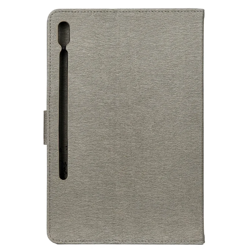 Imprint Butterfly Flower Wallet Leather Flip Shell for Samsung Galaxy Tab S6 T860 T865 - Green