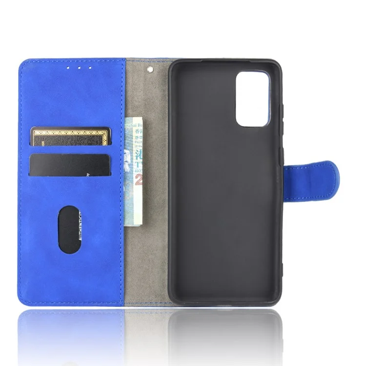 Caixa de Suporte de Carteira Protetora de Couro de Toque de Pele Para Samsung Galaxy S20 Lite/Fan Edition/fe 5G/4G - Azul