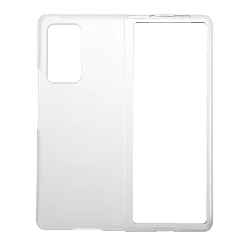 Rubberized Plastic Hard Protective Unique Case for Samsung Galaxy Z Fold2 5G - Transparent