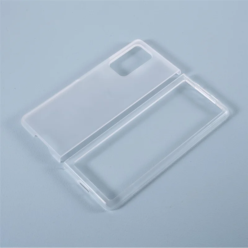 Rubberized Plastic Hard Protective Unique Case for Samsung Galaxy Z Fold2 5G - Transparent