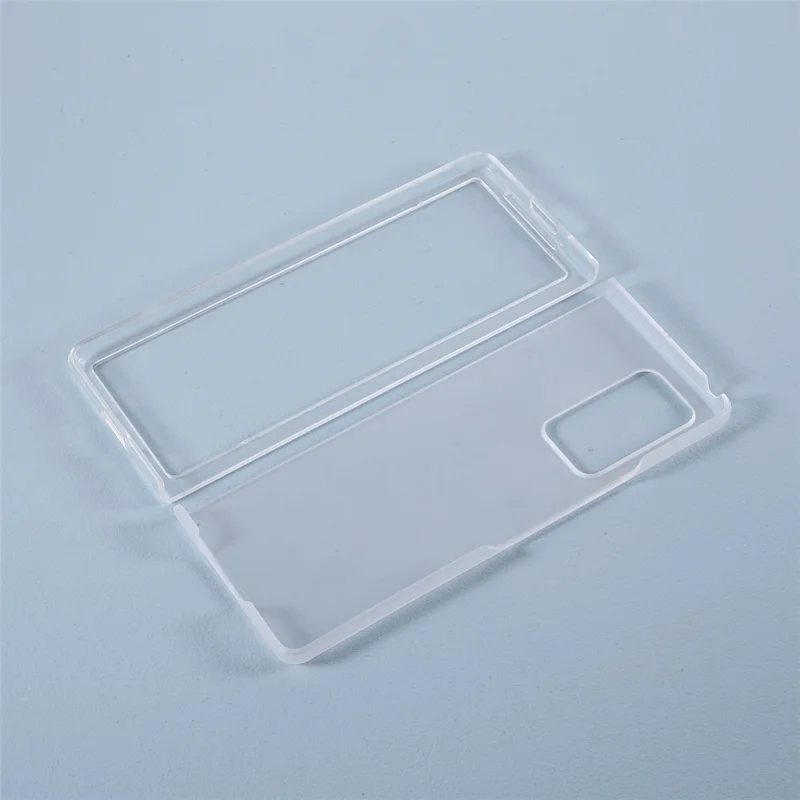 Rubberized Plastic Hard Protective Unique Case for Samsung Galaxy Z Fold2 5G - Transparent