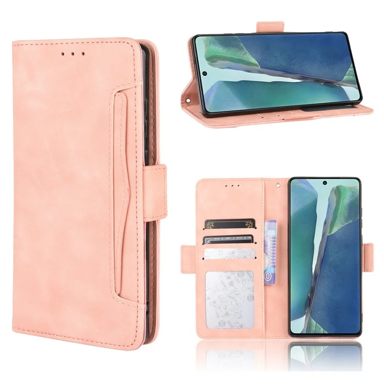 Étui en cuir debout protecteur pour Samsung Galaxy S20 FE 4G / 5G / S20 Lite / S20 FE 2022 Surface anti-rayures Coque en cuir - Rose