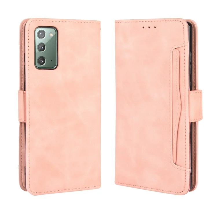 Étui en cuir debout protecteur pour Samsung Galaxy S20 FE 4G / 5G / S20 Lite / S20 FE 2022 Surface anti-rayures Coque en cuir - Rose