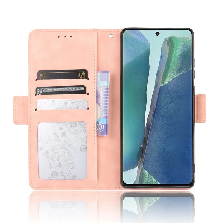 Étui en cuir debout protecteur pour Samsung Galaxy S20 FE 4G / 5G / S20 Lite / S20 FE 2022 Surface anti-rayures Coque en cuir - Rose