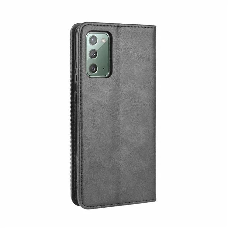 Винтажный кожаный чехол-подставка Protector Wallet для Samsung Galaxy S20 Lite/S20 Fan Edition/FE 4G/5G - черный