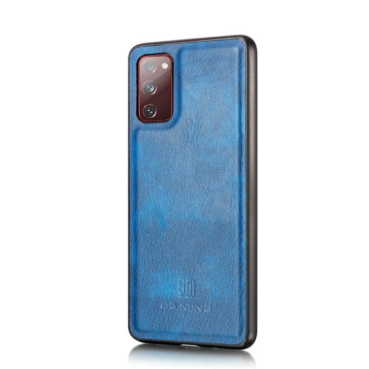 Étui en cuir détachable 2-en-1 DG.MING + Boîtier arrière en PC pour Samsung Galaxy S20 FE 4G / 5G / S20 Lite / S20 FE 2022 - Bleu