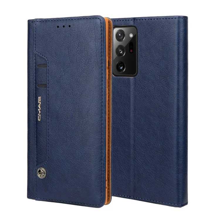 CMAI2 Leather Stand Case with Card Slots for Samsung Galaxy Note20 4G/5G - Blue