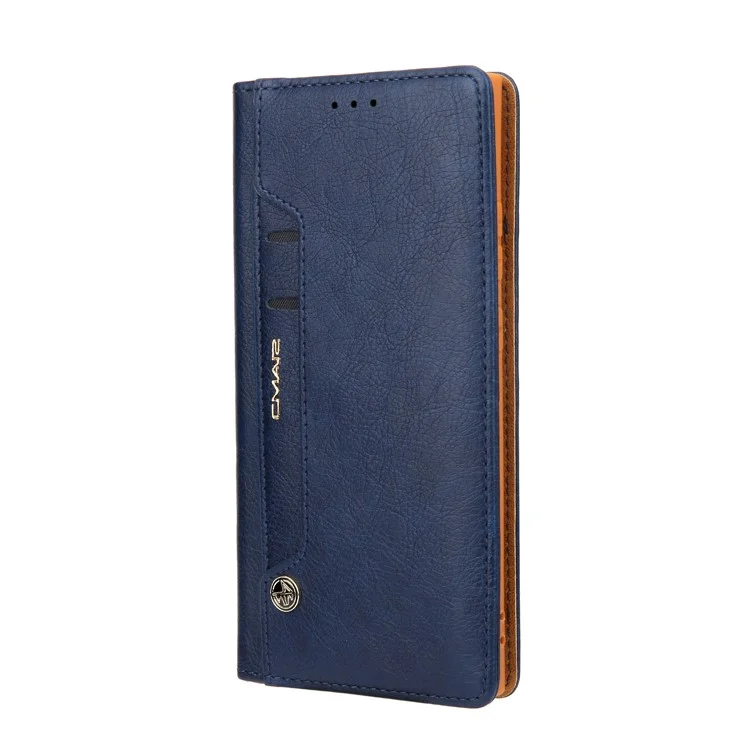 CMAI2 Leather Stand Case with Card Slots for Samsung Galaxy Note20 4G/5G - Blue