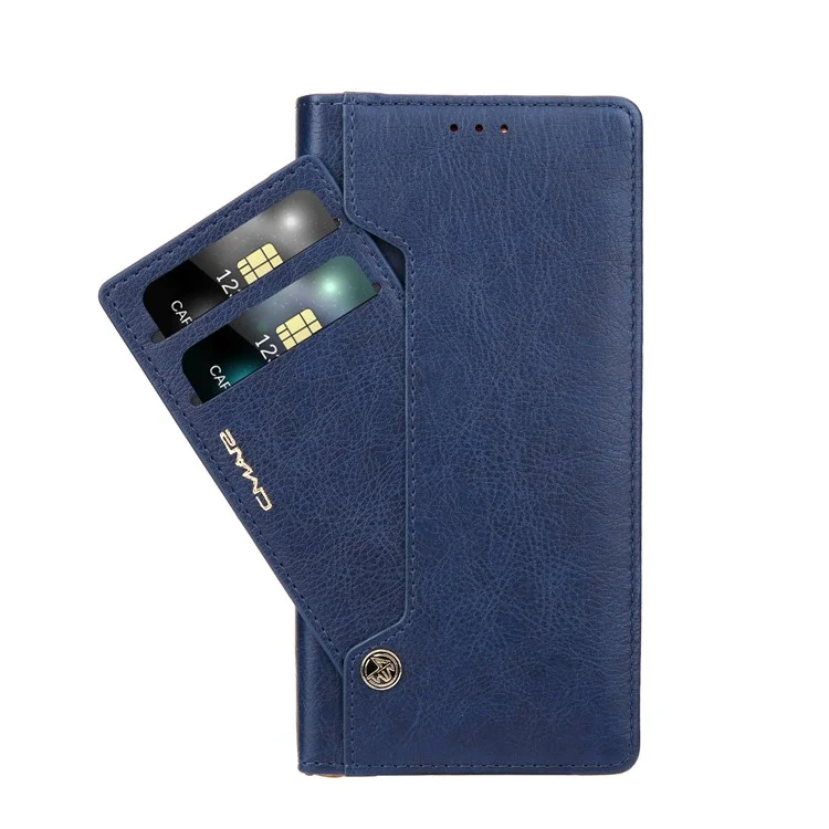 CMAI2 Leather Stand Case with Card Slots for Samsung Galaxy Note20 4G/5G - Blue