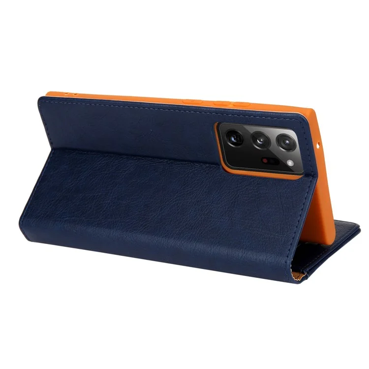 CMAI2 Leather Stand Case with Card Slots for Samsung Galaxy Note20 4G/5G - Blue