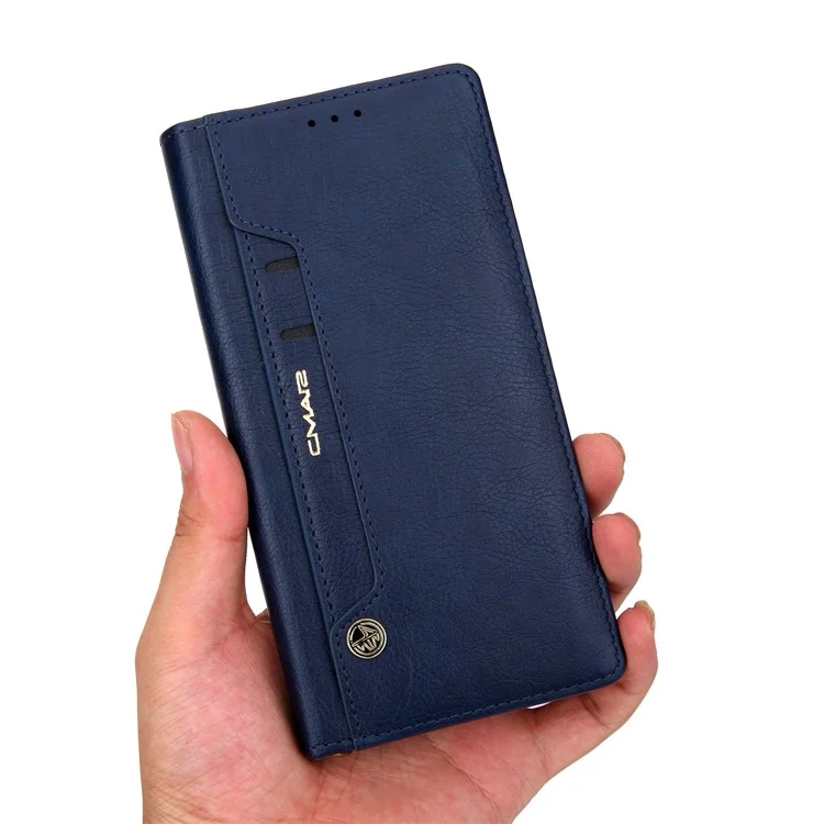 CMAI2 Leather Stand Case with Card Slots for Samsung Galaxy Note20 4G/5G - Blue
