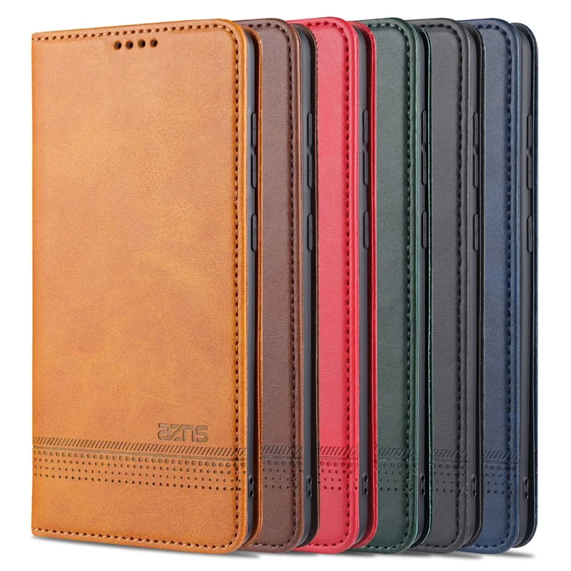 AZNS Leather Auto-absorbed Case for Samsung Galaxy S20 4G/S20 5G - Brown