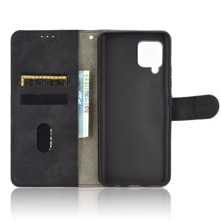 Case de Cuero de Piel de Piel Para Samsung Galaxy A42 5G - Negro
