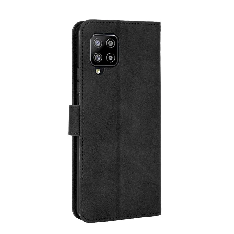 Case de Cuero de Piel de Piel Para Samsung Galaxy A42 5G - Negro