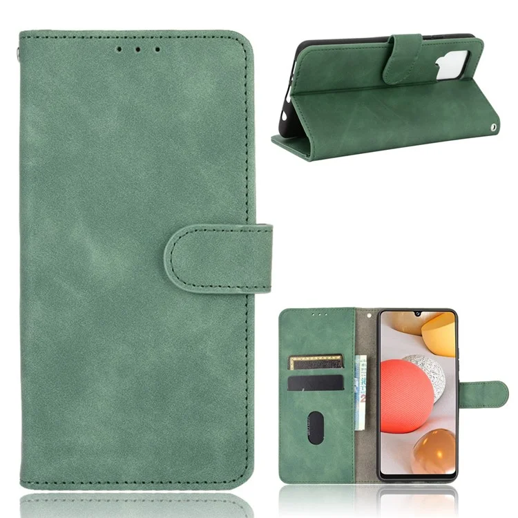 Case de Cuero de Piel de Piel Para Samsung Galaxy A42 5G - Verde