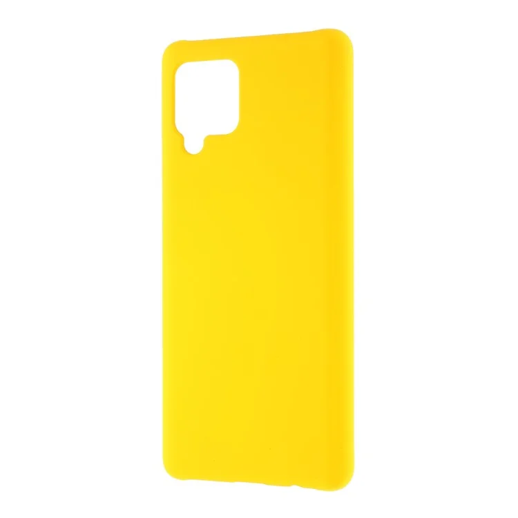 Rubberized Hard PC Case for Samsung Galaxy A42 5G - Yellow