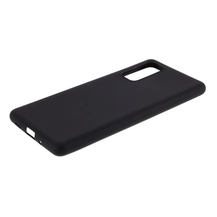 Pour Samsung Galaxy S20 fe 4g / 5g / S20 Lite / S20 fe 2022 TPU Matte Matte Finise Coine Simple Téléphone Sim - le Noir