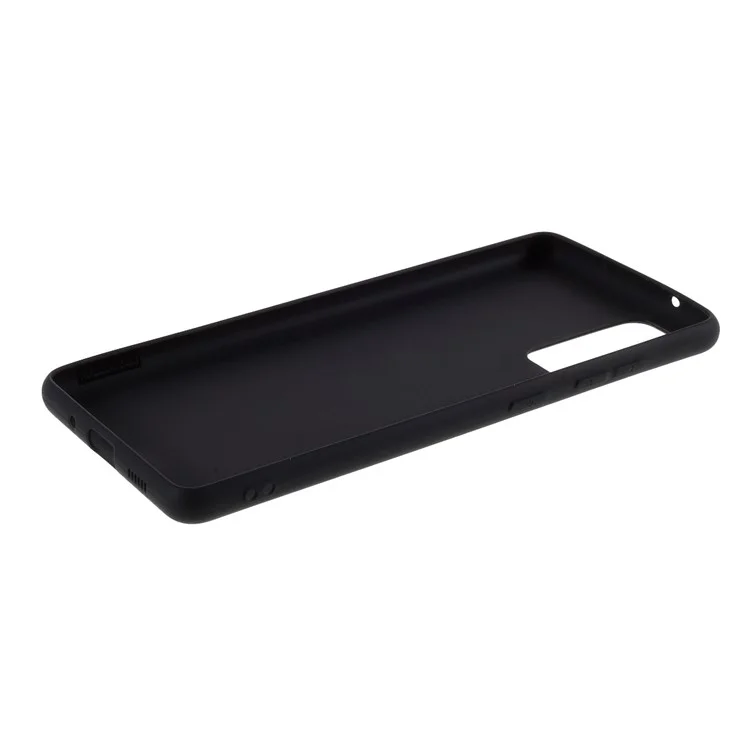 Pour Samsung Galaxy S20 fe 4g / 5g / S20 Lite / S20 fe 2022 TPU Matte Matte Finise Coine Simple Téléphone Sim - le Noir