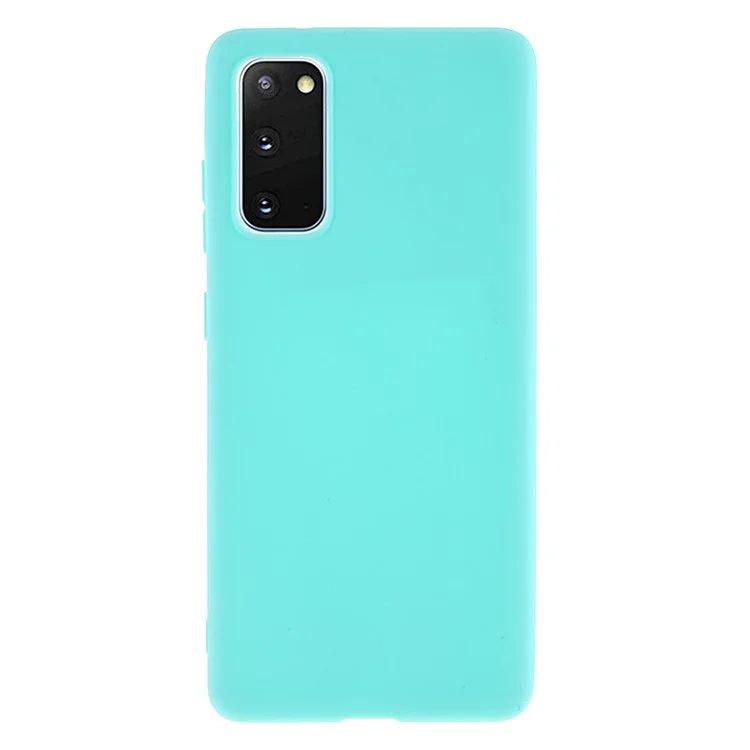 Pour Samsung Galaxy S20 fe 4g / 5g / S20 Lite / S20 fe 2022 TPU Matte Matte Finise Coine Simple Téléphone Sim - Bébé Bleu