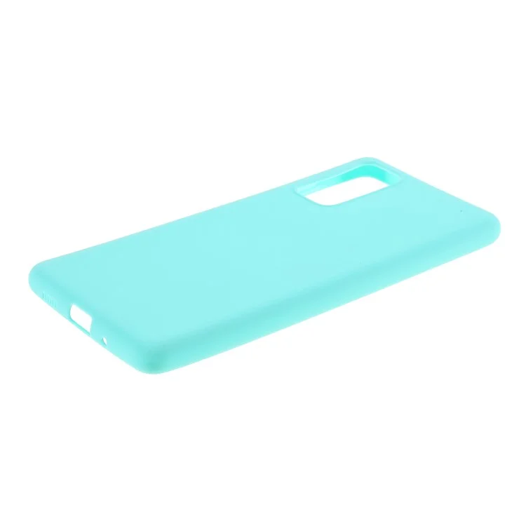 Pour Samsung Galaxy S20 fe 4g / 5g / S20 Lite / S20 fe 2022 TPU Matte Matte Finise Coine Simple Téléphone Sim - Bébé Bleu