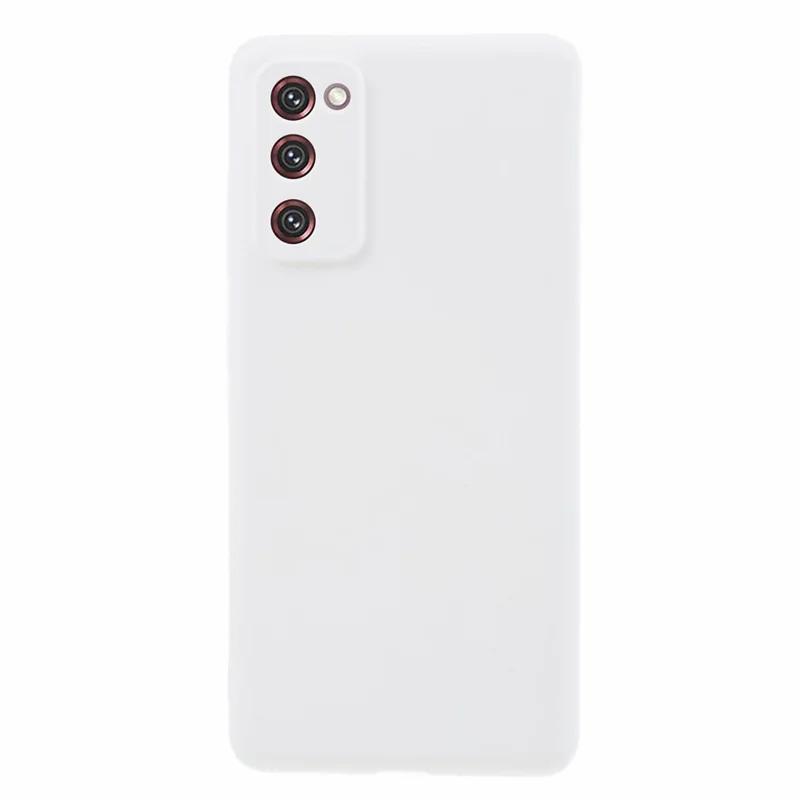 For Samsung Galaxy S20 FE 4G/5G/S20 Lite/S20 FE 2022 Soft TPU Matte Finish Coating Slim Phone Case - White